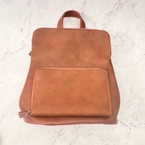Brown mini backpack